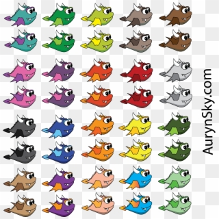 Flappy Dragon Characters - Flappy Dragon Sprite Sheet Clipart