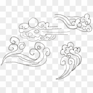 Linear Ink Element Auspicious Cloud Png And Psd Clipart