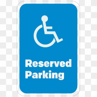Reserved Parking Handicap Logo, 12" X 18" - Spd Clipart