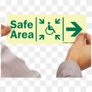 Glowsmart™ Directional Exit Sign, Handicap Area Sign Clipart