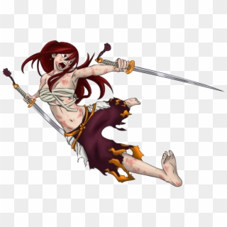 Fairy Tail Wiki - Erza Scarlet With No Background Clipart