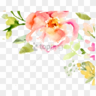 Free Png Watercolor Flowers Border Free Png Image With - Watercolor Flower Border Square Clipart