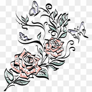 Rose Flower Drawing Clipart