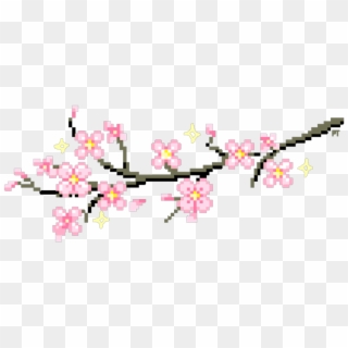#glitter #cherry #blossom #sakura #aesthetic #tumblr - Pixel Cherry Blossom Png Clipart