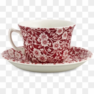 Burgleigh Red Cup And Saucer - Coffee Cup Clipart