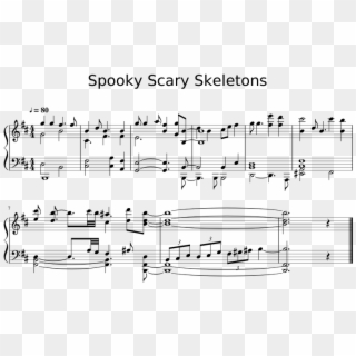 Spooky Scary Skeletons Sheet Music 1 Of 1 Pages - Sheet Music Clipart
