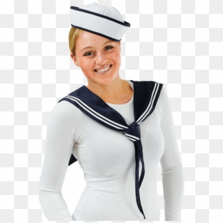 Sailor Hat And Collar - Girl In Sailor Uniform Clipart