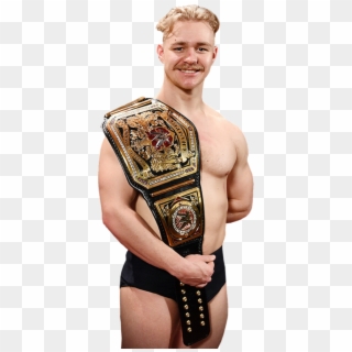 Tyler Bate With Wwe Championship - Wwe United Kingdom Championship Tyler Bate Clipart