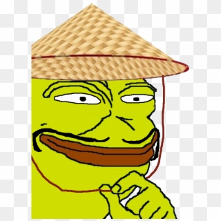 Chinese Pepe - Chinese Hat Cartoon Png Clipart