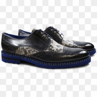 Derby Shoes Henry 13 Snake Crock London Fog Black White - Sneakers Clipart