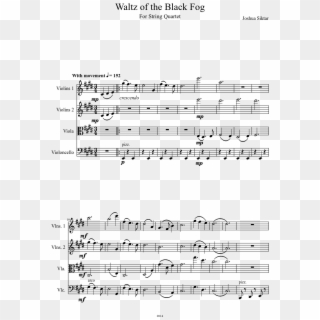 Waltz Of The Black Fog Sheet Music Composed By Joshua - Till I Collapse Alto Sax Clipart