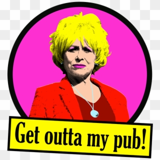 Peggy Mitchell Pop Art - Peggy Mitchell Get Outta My Pub Clipart