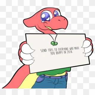 This Little Charmeleon Happy To Post His Art And Be - Cartoon Clipart