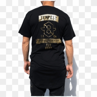Tmpst Black And Gold Freerunning Tee Model Back - Harley Davidson 115th Anniversary Shirt Clipart