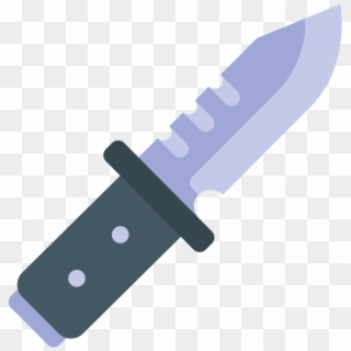 Cuchillo Emoji Png - Knife Flat Png Clipart