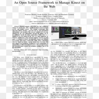 An Open Source Framework To Manage Kinect On The Web Clipart