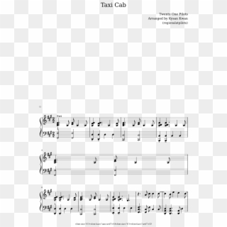 Taxi Cab Sheet Music For Piano Download Free In Pdf - Taxi Cab Top Piano Clipart