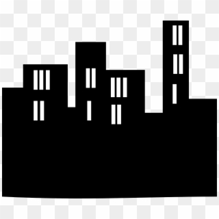 Transparent Buildings Clipart Black And White - Png Download