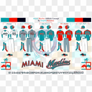 Miamimarlinsuniform-2 - Miami Marlins Concept Jersey Clipart