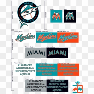 Miami Marlins Style Guide - Graphic Design Clipart