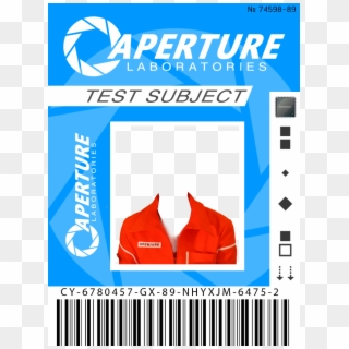 Hey Reddit I Present 'make Your Own Portal 2 Aperture - Aperture Science Portal 2 Id Card Clipart