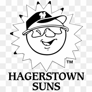 Hagerstown Suns Logo Black And White - Hagerstown Suns Clipart