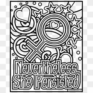 Free Coloring Pages, Coloring Pages For Kids, Coloring - Nevertheless She Persisted Coloring Page Clipart