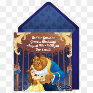 Beauty And The Beast Classic Online Invitation - Online Birthday Invitations Beauty And The Beast Clipart