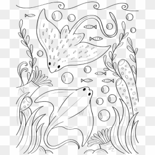 Stingray Coloring Page Clipart