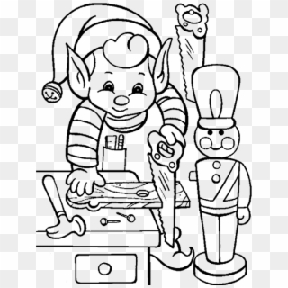 Printable Activity Elves In Christmas Coloring Pages Clipart