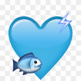 #blue #heart #emoji #fish #electric #electricity #cute Clipart