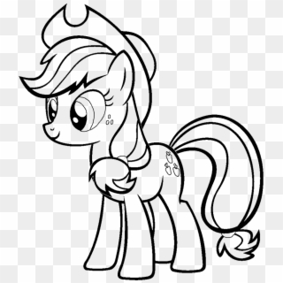 Applejack Coloring Page Horses For Holly My Little - Apple Jack Pony Coloring Page Clipart