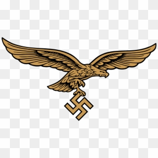 Coa Luftwaffe Eagle Gold - Nazi Transparent Png Clipart