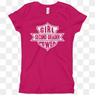 Second Grader Girl Power Girl's Tee Shirt - T-shirt Clipart