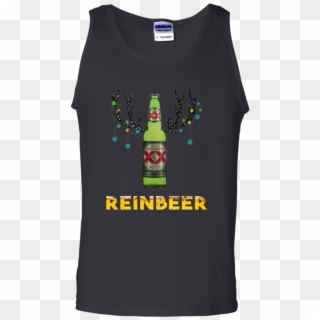 Dos Equis Reinbeer Christmas T-shirt - Beer Bottle Clipart