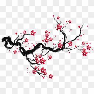Cherry Blossom Paper Sketch - Drawing Cherry Blossom Branch Clipart
