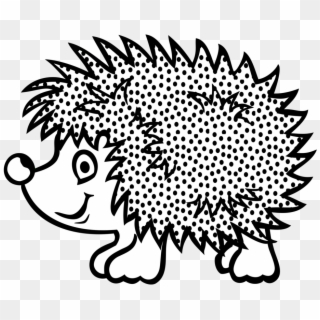 Hedgehog Drawing Line Art Download Porcupine - Hedgehog Black And White Png Clipart