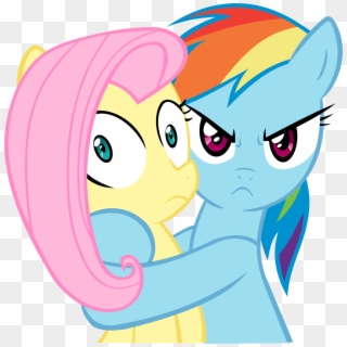 I'm Gonna Assume Fluttershy Was Psychologicaly - Fluttershy And Rainbow Dash Clipart