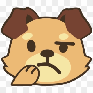 Thinking Face But It's A Brown Dog Clipart