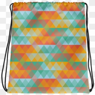 Multi Colored Abstract Triangle Geometric Pattern Drawstring - Bag Clipart