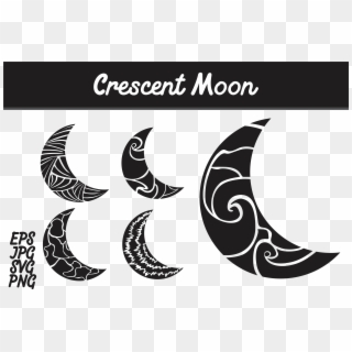 Crescent Moon Set Svg Vector Image Bunlde Graphic By - Batik Mega Mendung Vector Png Clipart