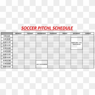 Soccer Field Schedule - Manufacturing Certificate Clipart