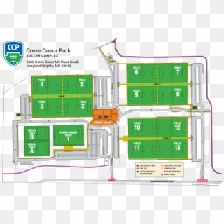 Creve Coeur Park Soccer Complex - Creve Coeur Park Soccer Complex Map Clipart