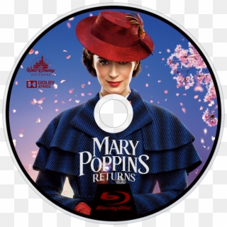 Mary Poppins Returns Bluray Disc Image - Mary Poppins Returns Blu Ray Clipart