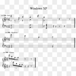 Windows Xp - Windows Xp Piano Sheet Music Clipart