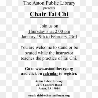 Free Chair Tai Chi Classes Sign Up Now - Chair Taichi Clipart