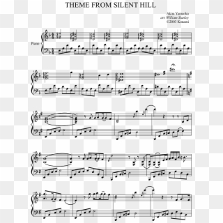 Theme From Silent Hill Sheet Music Composed By Akira - Moon Piano Sheet Music Clipart