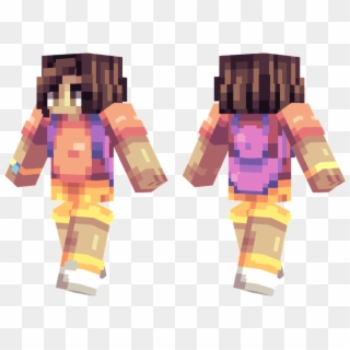 Dora The Explorer - Minecraft Dora Skin Clipart