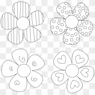 Paper Flower Cut Out Templates Jpg Freeuse Download - Print Flower To Colour Clipart