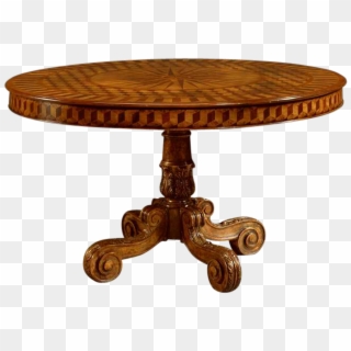 Inlaid Round Dining Table Clipart